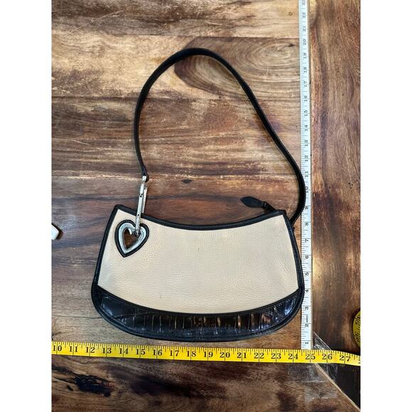 Brighton Women's Cream Blue Genuine Leather Sheila Shoulder Bag - Picture 2 of 8